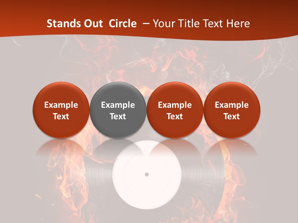 Symbol Flame Image PowerPoint Template