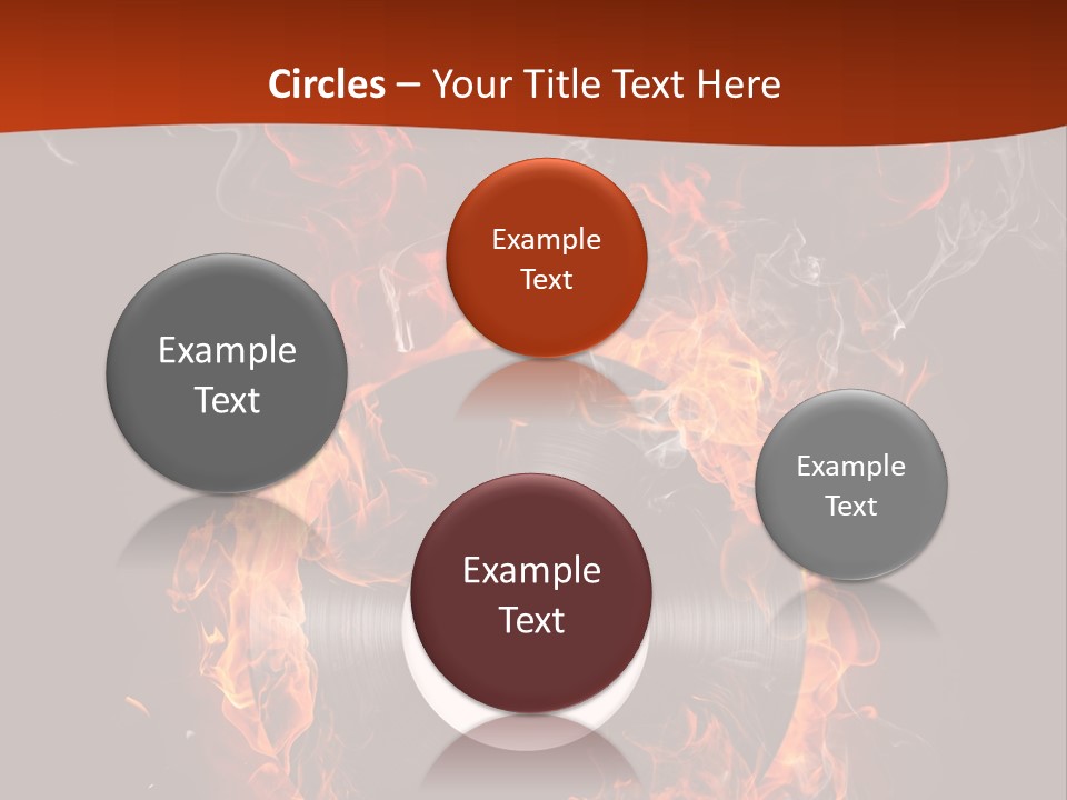 Symbol Flame Image PowerPoint Template