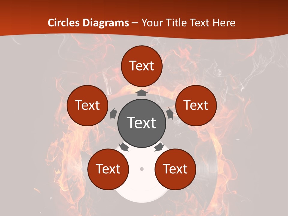 Symbol Flame Image PowerPoint Template