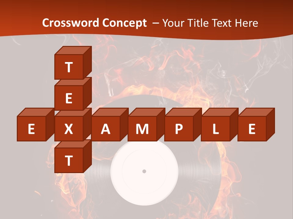 Symbol Flame Image PowerPoint Template
