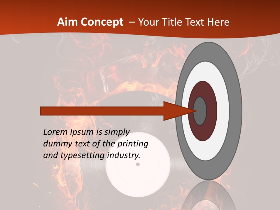 Symbol Flame Image PowerPoint Template