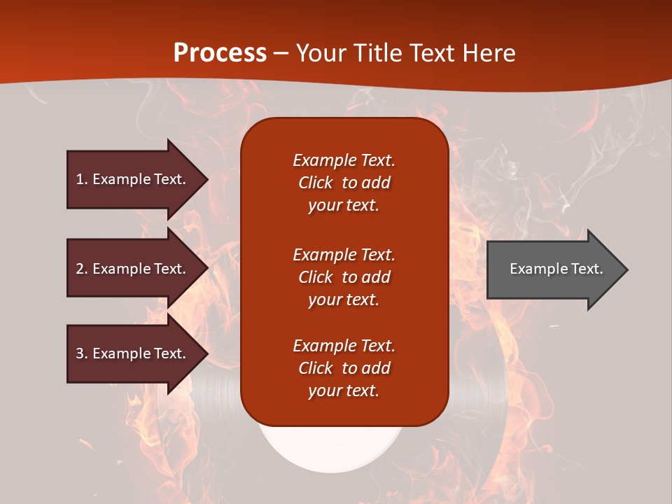 Symbol Flame Image PowerPoint Template