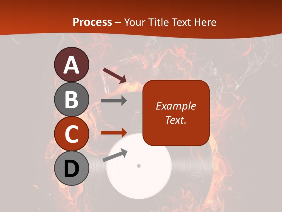 Symbol Flame Image PowerPoint Template