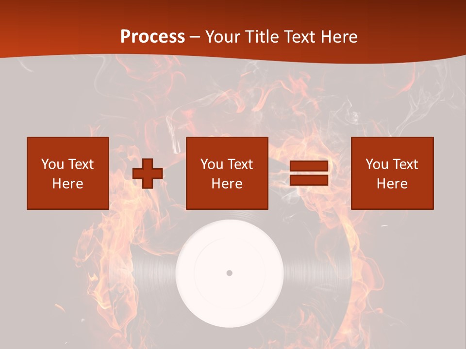 Symbol Flame Image PowerPoint Template