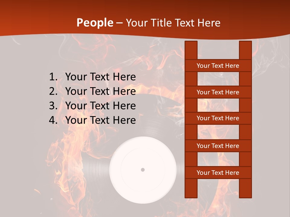Symbol Flame Image PowerPoint Template