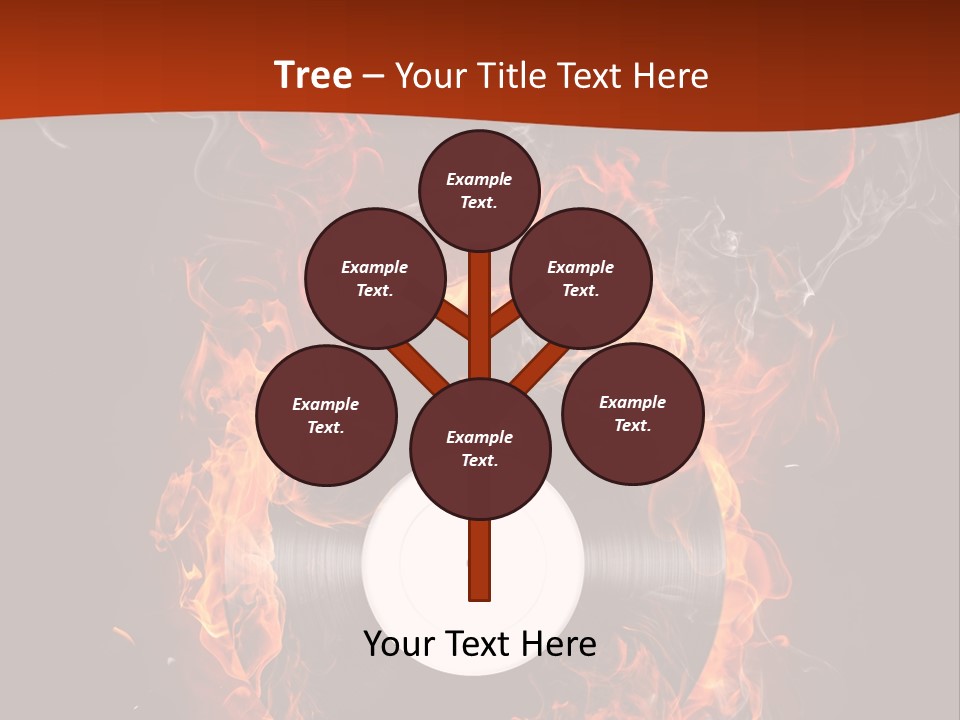 Symbol Flame Image PowerPoint Template