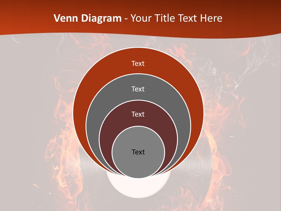 Symbol Flame Image PowerPoint Template