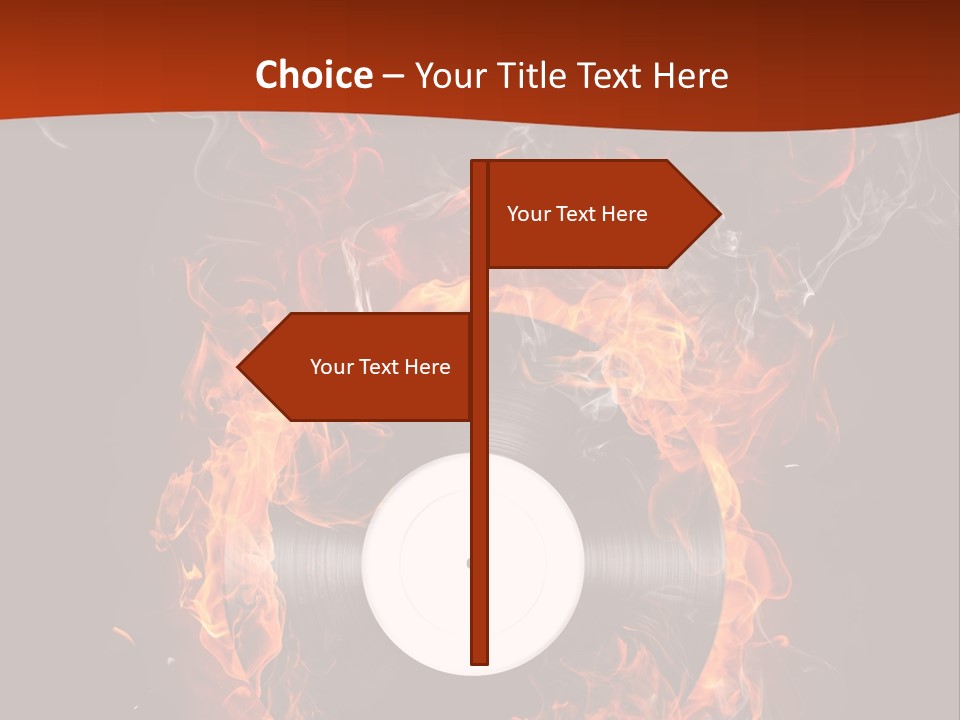 Symbol Flame Image PowerPoint Template