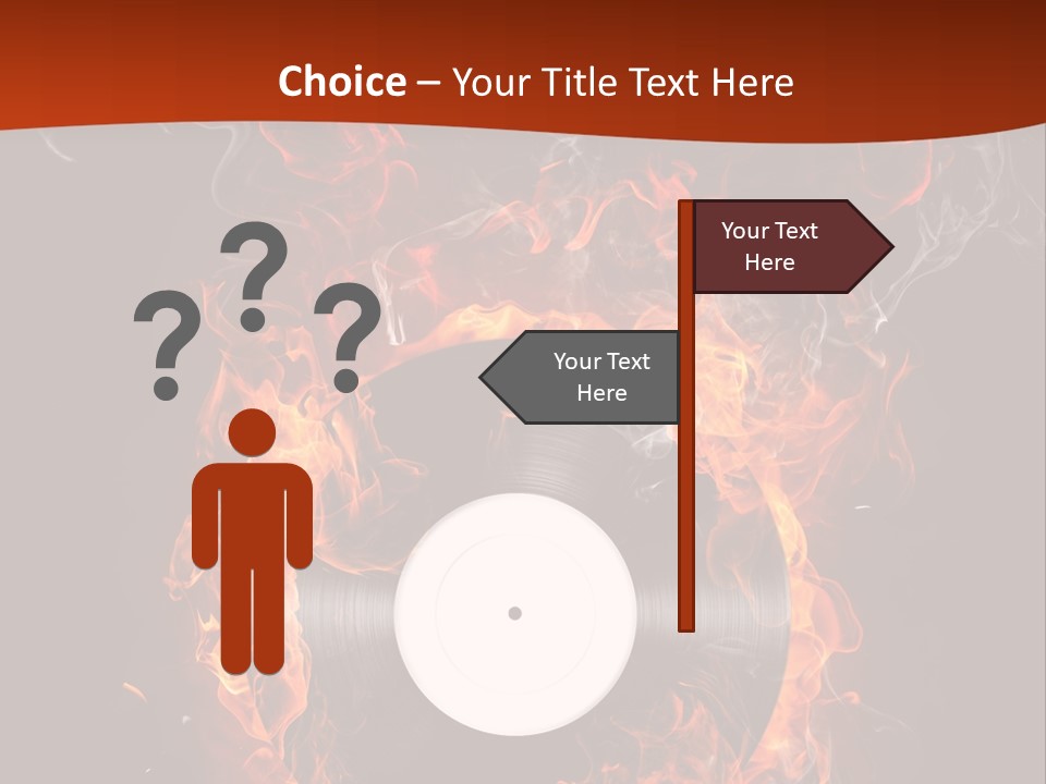 Symbol Flame Image PowerPoint Template