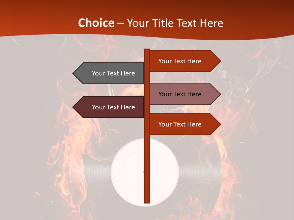 Symbol Flame Image PowerPoint Template