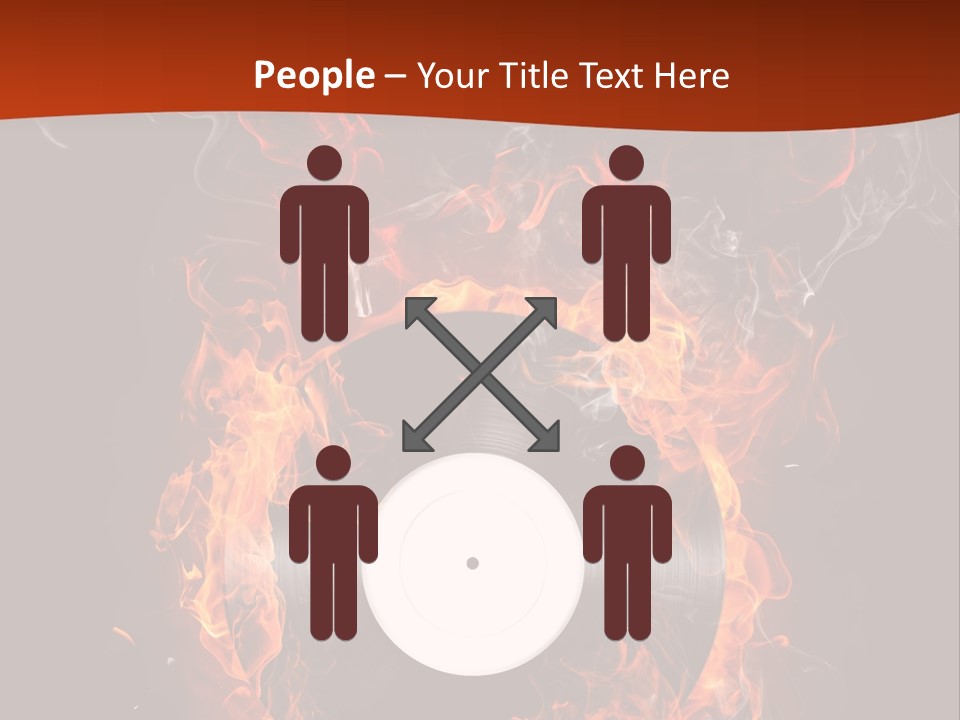 Symbol Flame Image PowerPoint Template