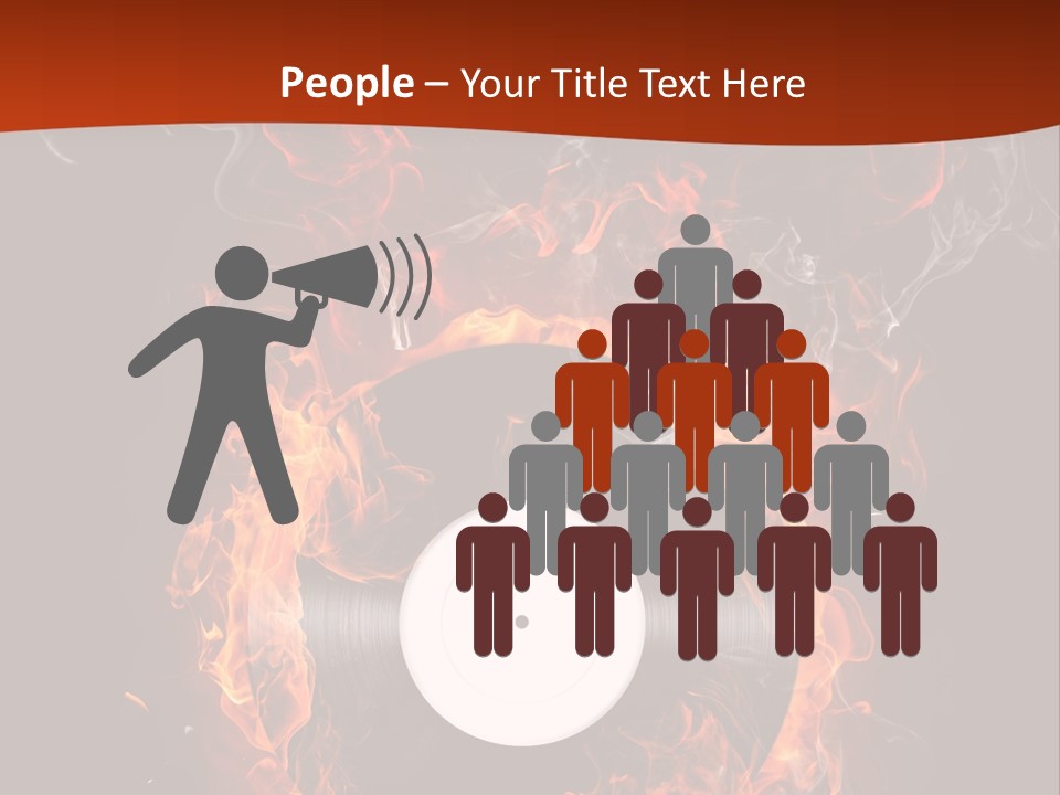 Symbol Flame Image PowerPoint Template