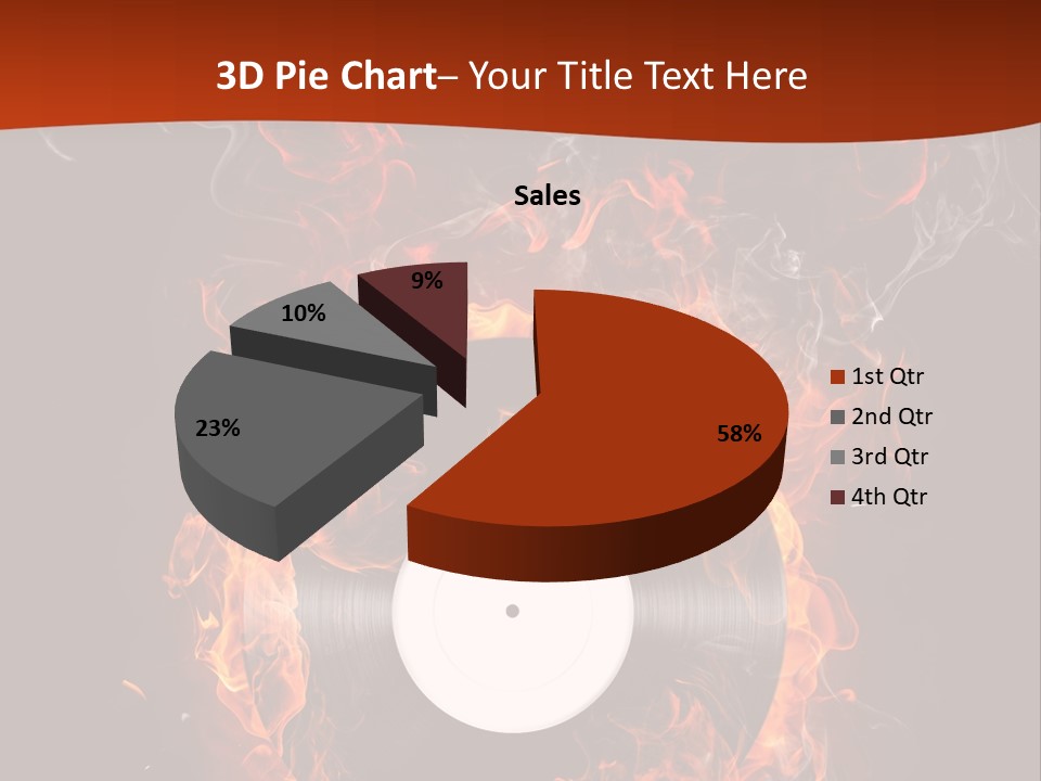 Symbol Flame Image PowerPoint Template