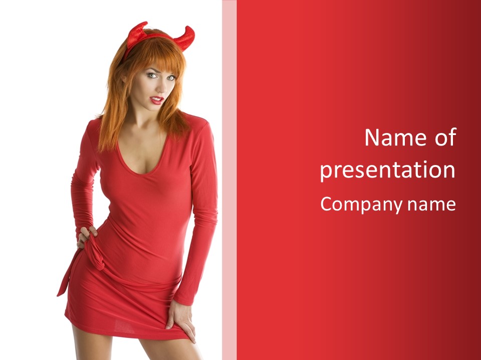 Extremes Demon Redhair PowerPoint Template