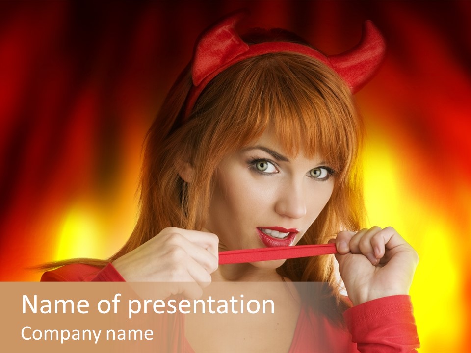 Provocative Satan Aggression PowerPoint Template