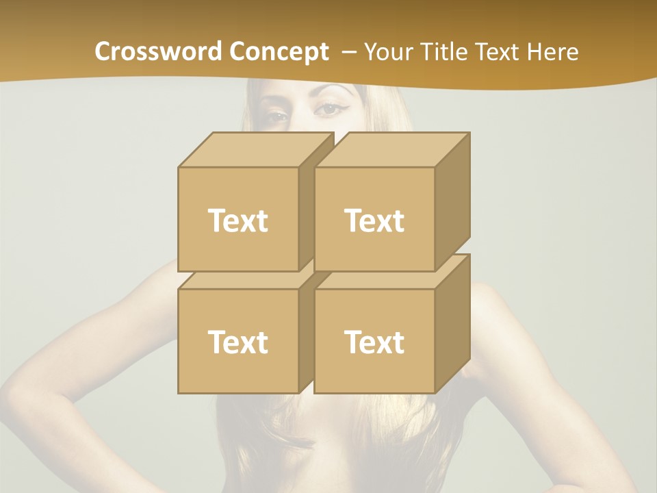 A Woman With Long Blonde Hair Posing For A Picture PowerPoint Template