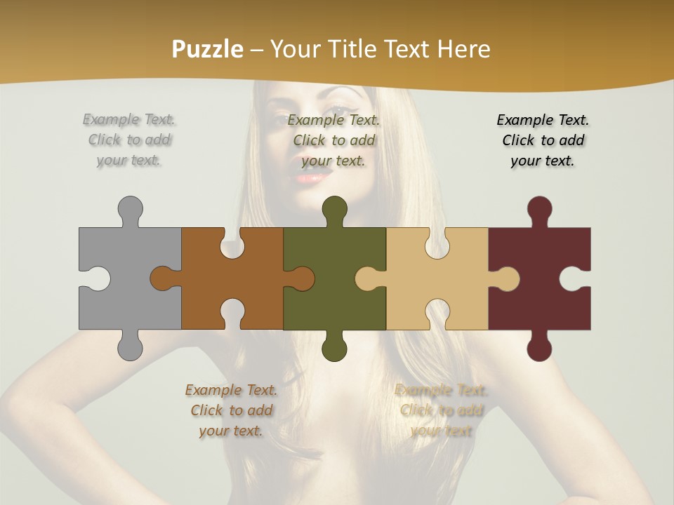 A Woman With Long Blonde Hair Posing For A Picture PowerPoint Template