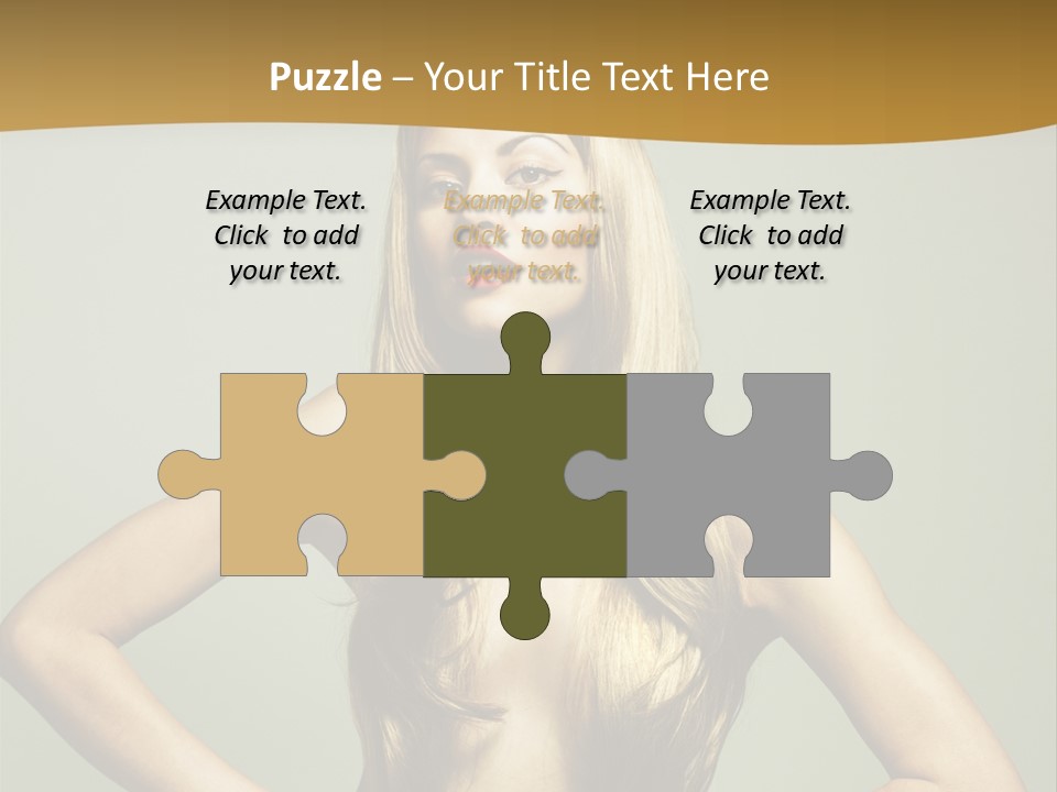 A Woman With Long Blonde Hair Posing For A Picture PowerPoint Template