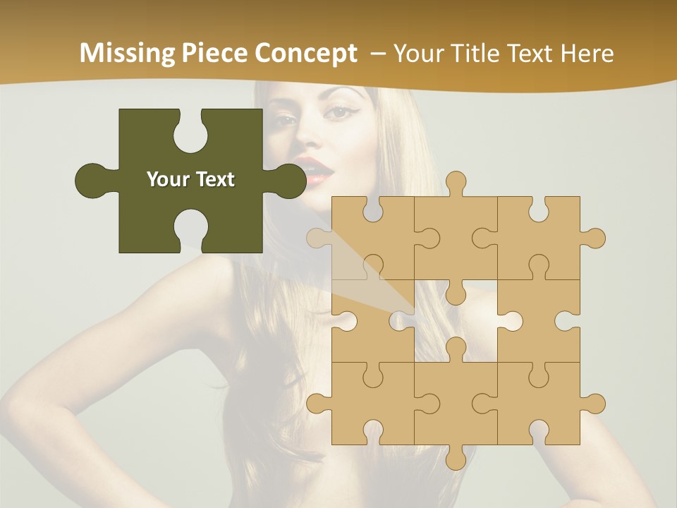 A Woman With Long Blonde Hair Posing For A Picture PowerPoint Template