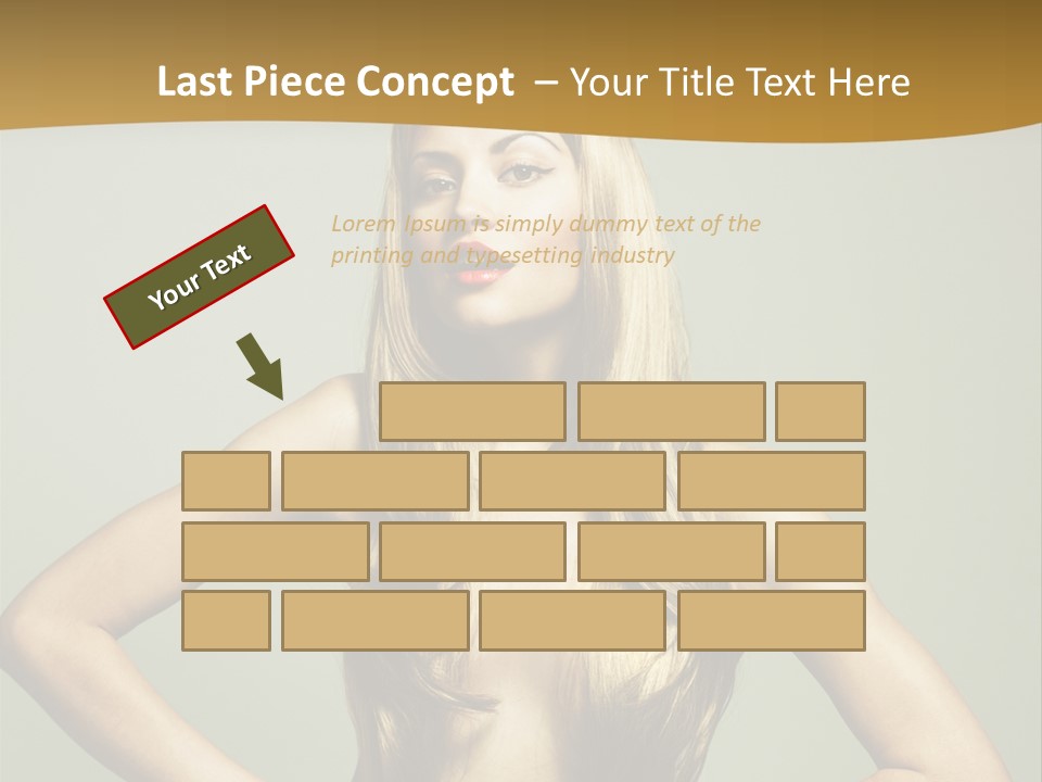 A Woman With Long Blonde Hair Posing For A Picture PowerPoint Template