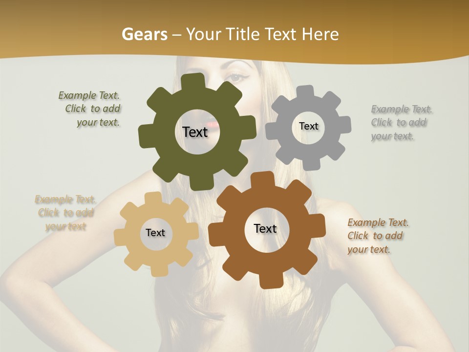 A Woman With Long Blonde Hair Posing For A Picture PowerPoint Template