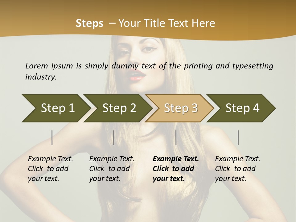 A Woman With Long Blonde Hair Posing For A Picture PowerPoint Template