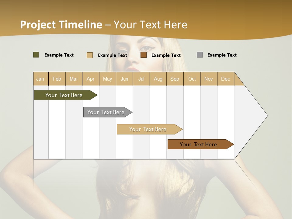 A Woman With Long Blonde Hair Posing For A Picture PowerPoint Template