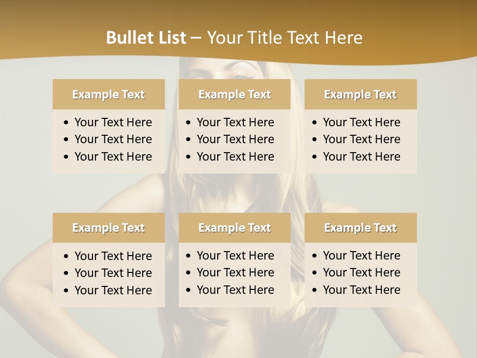 A Woman With Long Blonde Hair Posing For A Picture PowerPoint Template