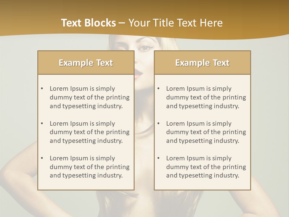 A Woman With Long Blonde Hair Posing For A Picture PowerPoint Template