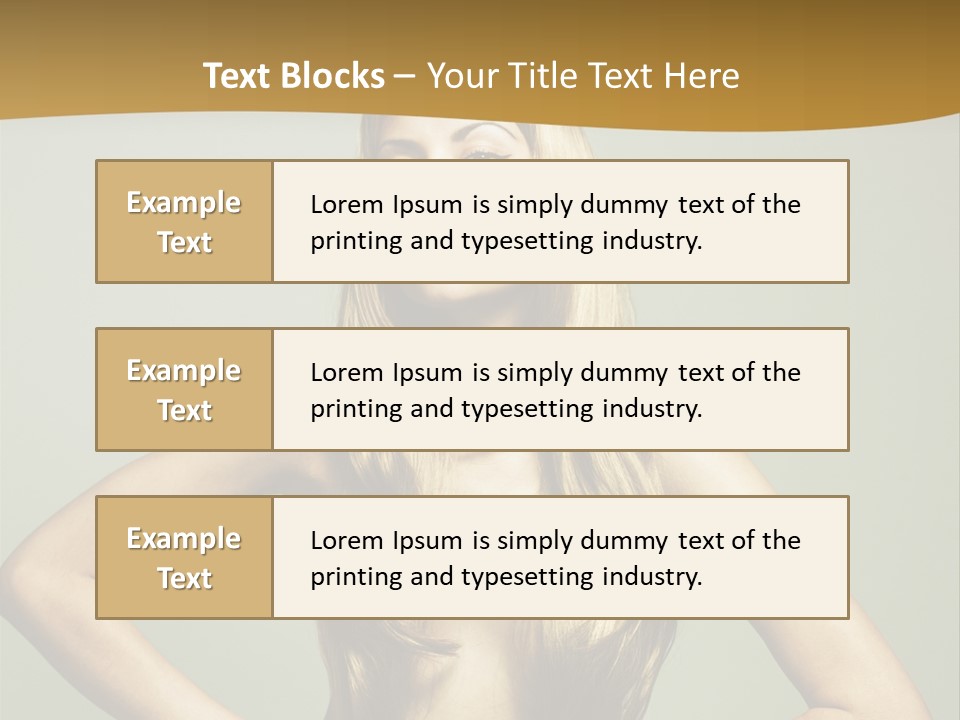 A Woman With Long Blonde Hair Posing For A Picture PowerPoint Template