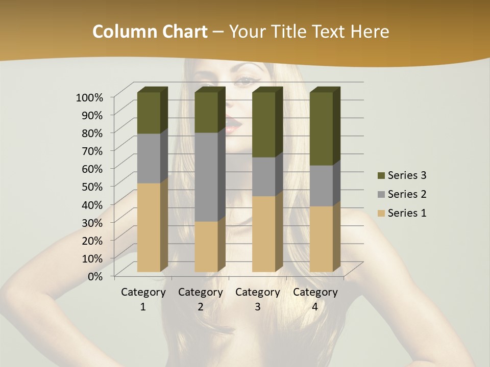 A Woman With Long Blonde Hair Posing For A Picture PowerPoint Template