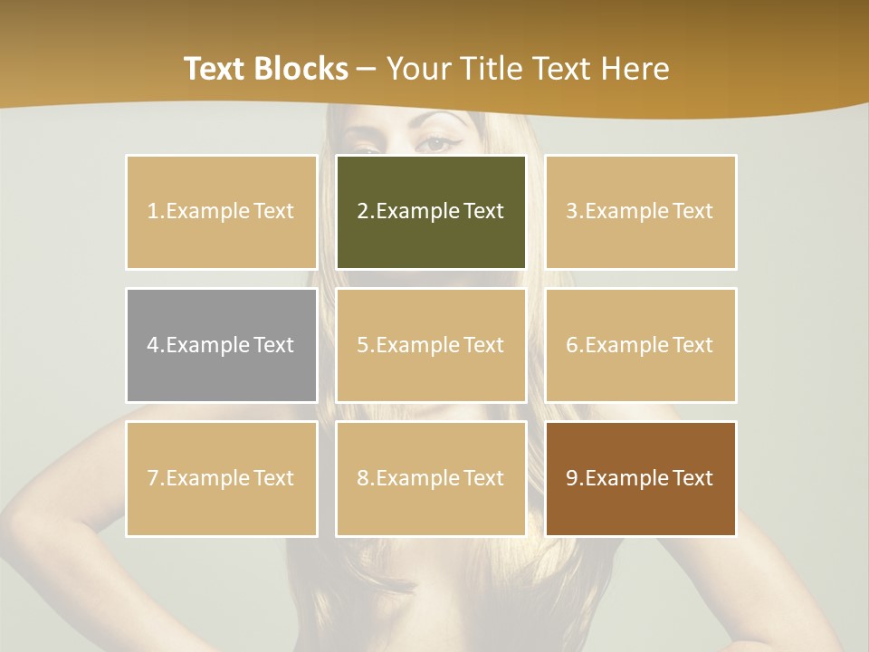 A Woman With Long Blonde Hair Posing For A Picture PowerPoint Template