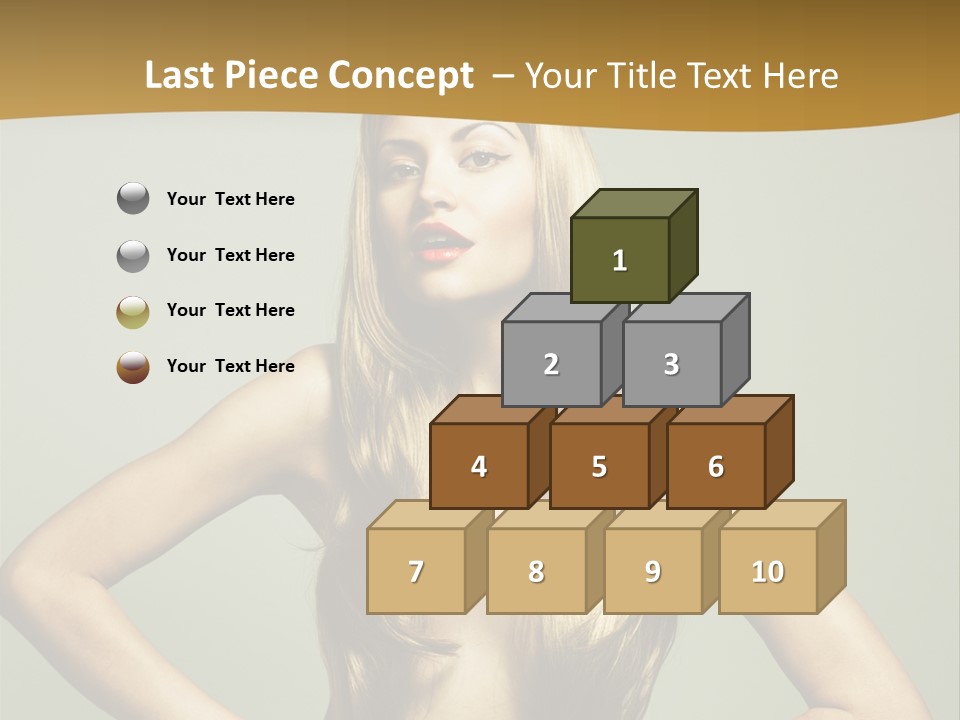 A Woman With Long Blonde Hair Posing For A Picture PowerPoint Template