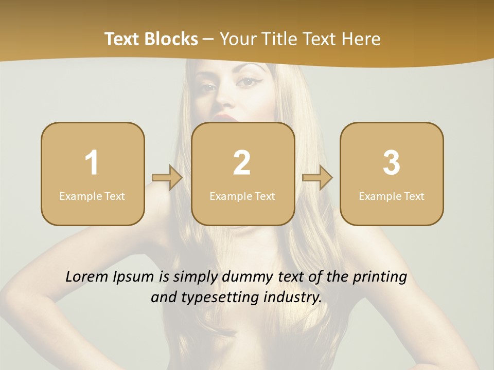 A Woman With Long Blonde Hair Posing For A Picture PowerPoint Template