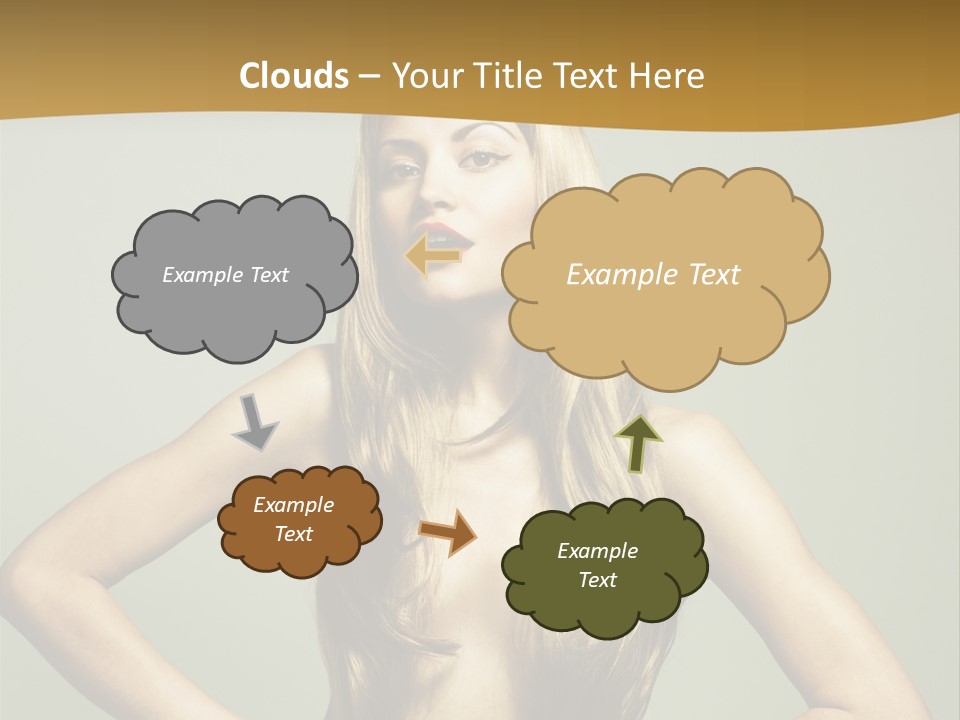 A Woman With Long Blonde Hair Posing For A Picture PowerPoint Template