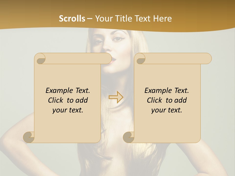 A Woman With Long Blonde Hair Posing For A Picture PowerPoint Template