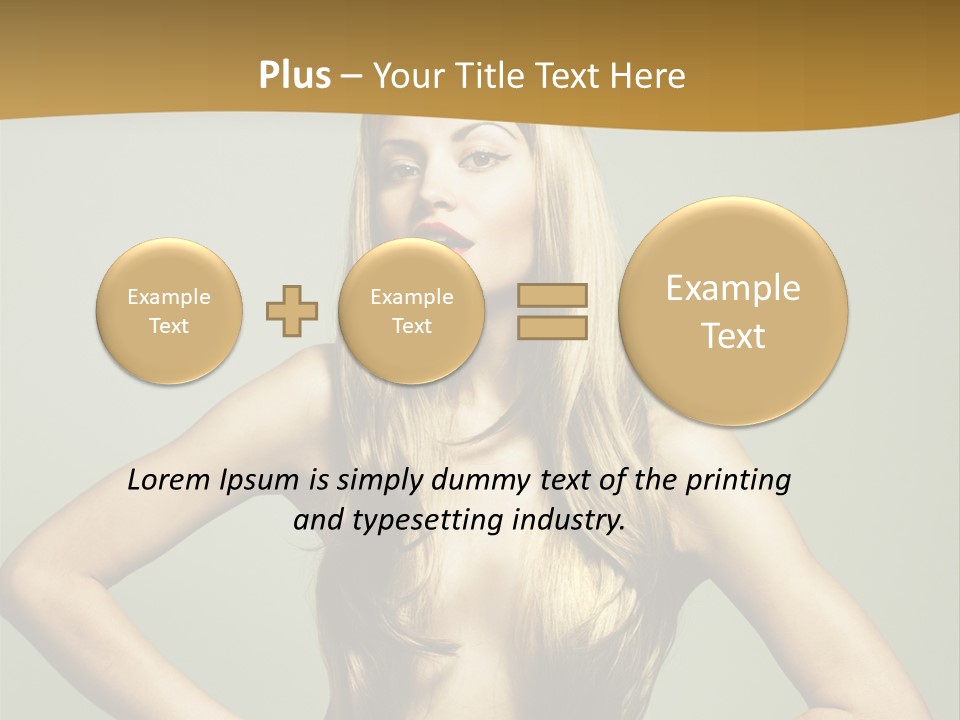 A Woman With Long Blonde Hair Posing For A Picture PowerPoint Template