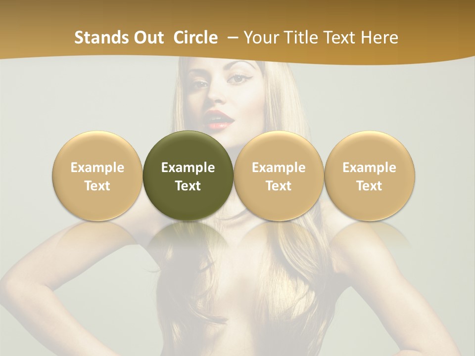 A Woman With Long Blonde Hair Posing For A Picture PowerPoint Template