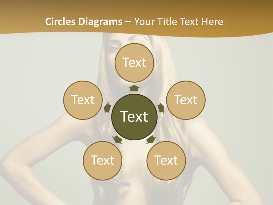 A Woman With Long Blonde Hair Posing For A Picture PowerPoint Template