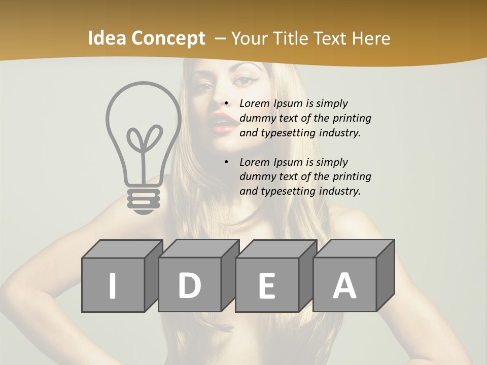 A Woman With Long Blonde Hair Posing For A Picture PowerPoint Template