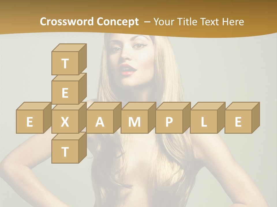 A Woman With Long Blonde Hair Posing For A Picture PowerPoint Template