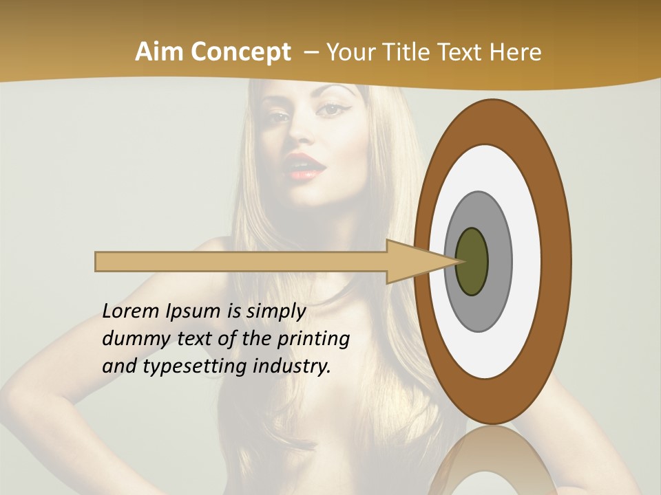 A Woman With Long Blonde Hair Posing For A Picture PowerPoint Template