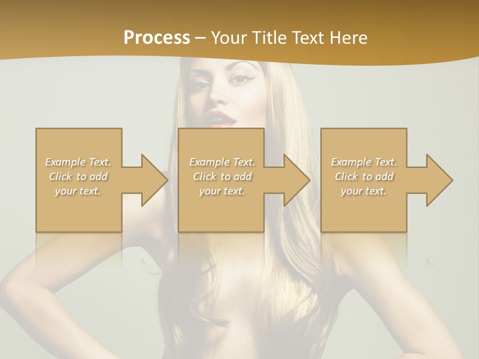 A Woman With Long Blonde Hair Posing For A Picture PowerPoint Template