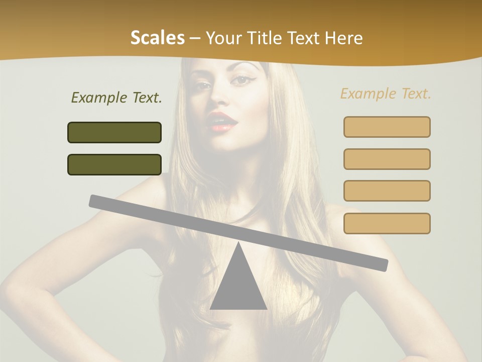 A Woman With Long Blonde Hair Posing For A Picture PowerPoint Template