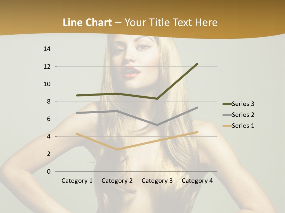 A Woman With Long Blonde Hair Posing For A Picture PowerPoint Template