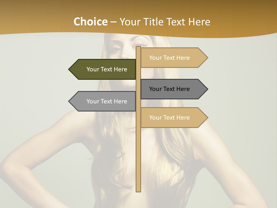 A Woman With Long Blonde Hair Posing For A Picture PowerPoint Template