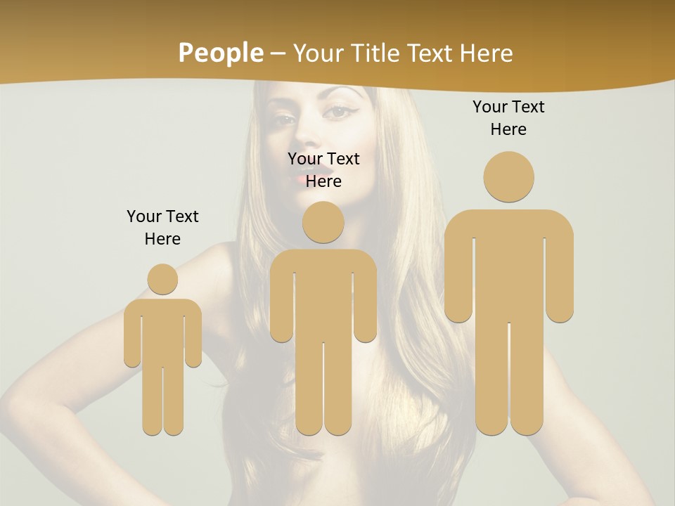 A Woman With Long Blonde Hair Posing For A Picture PowerPoint Template