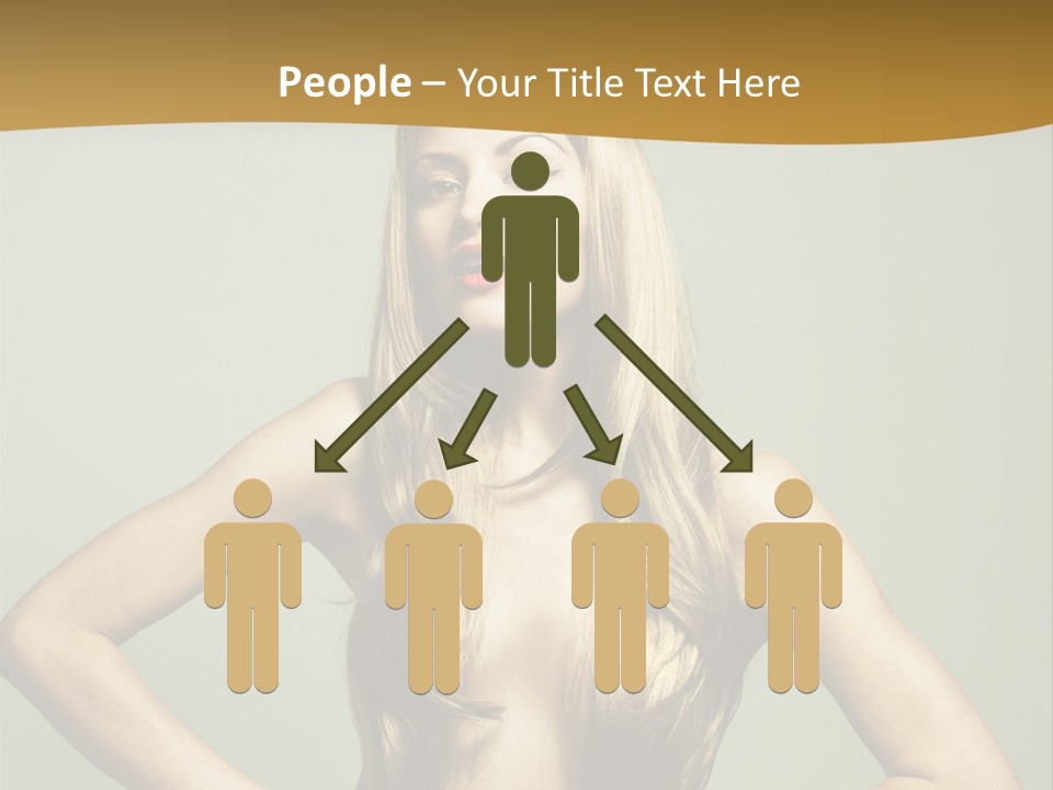 A Woman With Long Blonde Hair Posing For A Picture PowerPoint Template