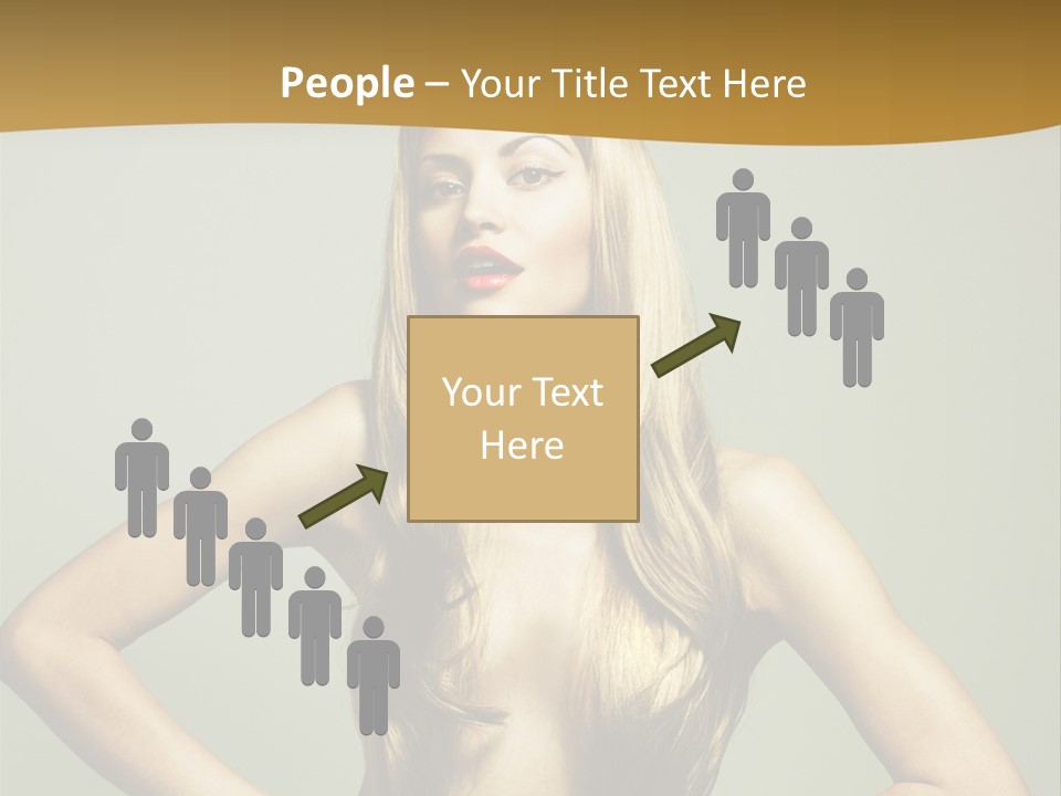 A Woman With Long Blonde Hair Posing For A Picture PowerPoint Template