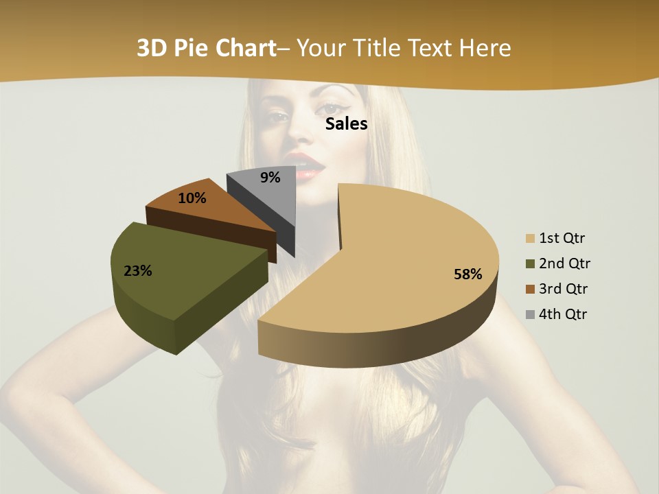A Woman With Long Blonde Hair Posing For A Picture PowerPoint Template